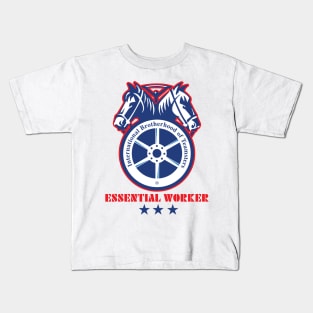 Essential worker, Costco colors union warehouse worker Teamsters gifts Kids T-Shirt